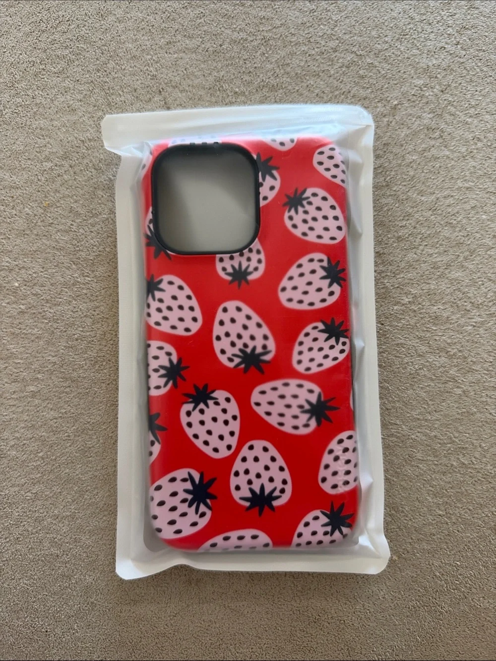 Red Strawberry Pattern Phone Case - Casely